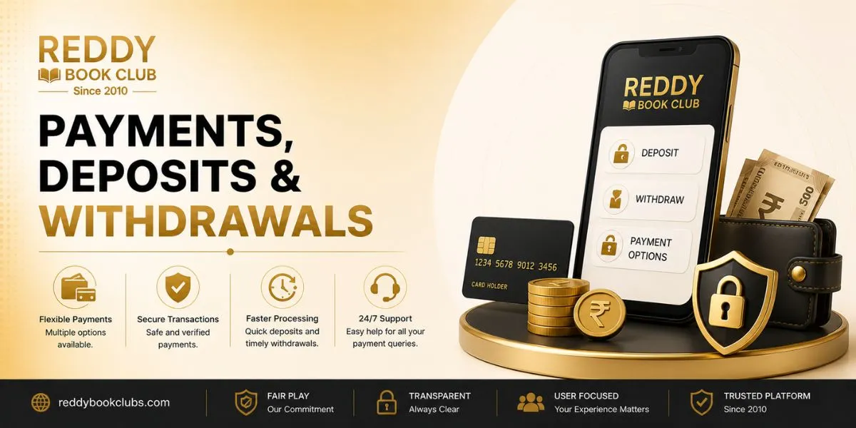 Reddy Book Club platform overview — payments, deposits, and secure account access